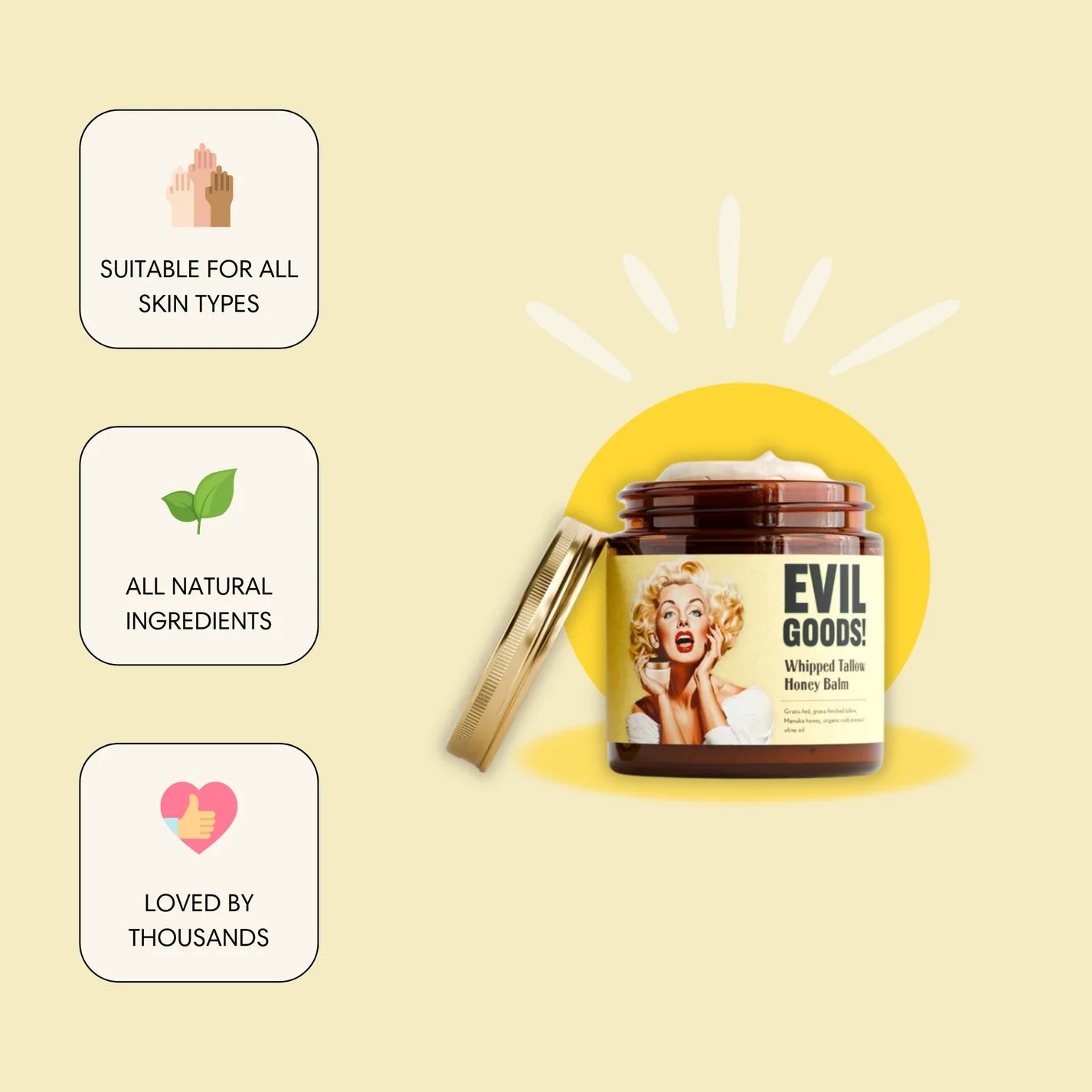 Beef Tallow & Manuka Honey Balm
